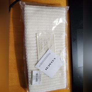 NWT Coach head band, ear warmer in ivory
